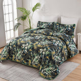 Lush Quilted coverlet and pillowcovers set: Soft and Cozy Feel - Queen size - Front View