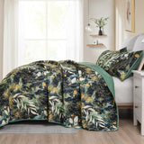 Lush Quilted coverlet and pillowcovers set: Soft and Cozy Feel - Queen size - Side View