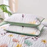 Intricate Quilted Coverlet and Pillowcases Set: A Work of Art for Your Bedroom - Queen size - Rear View