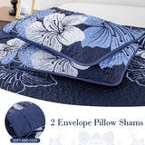 Lavish Quilted Coverlet and Pillowcases Set: Luxurious Comfort for Your Bed - Queen size - Rear View