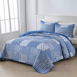 Blissful Quilted bedspread and pillowcovers set: Relax in Style - Queen size - Rear View
