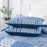Blissful Quilted bedspread and pillowcovers set: Relax in Style - Queen size - Close-Up Angle
