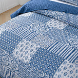 Blissful Quilted bedspread and pillowcovers set: Relax in Style - Queen size - Low Angle