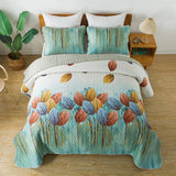 Majestic Quilted bedspread and pillowcovers set: Enhance Your Sleep Experience - Queen size - 45-Degree Angle