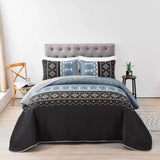 Ambient bloom sky black hour Comforter Set – Aesthetic 3-Piece Bedroom Mood