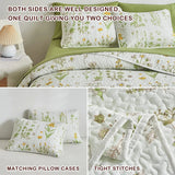 Artistic Quilted coverlet and pillowcovers set: Unleash Your Creativity - Queen size - Top-Down View