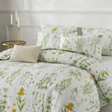 Artistic Quilted coverlet and pillowcovers set: Unleash Your Creativity - Queen size - Rear View