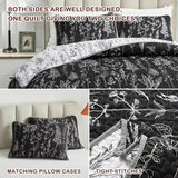 Cultured Quilted Coverlet and Pillowcases Set: Style Meets Functionality - Queen size - Side View