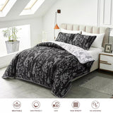 Cultured Quilted Coverlet and Pillowcases Set: Style Meets Functionality - Queen size - Rear View