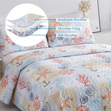 Decorative Quilted coverlet and pillowcovers set: Enhance Your Home Decor - Queen size - Front View