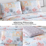 Decorative Quilted coverlet and pillowcovers set: Enhance Your Home Decor - Queen size - Side View