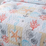 Decorative Quilted coverlet and pillowcovers set: Enhance Your Home Decor - Queen size - Rear View
