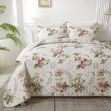 Artisan Quilted Coverlet and Pillowcases Set: A Masterpiece for Your Bed - Queen size - Side View