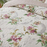 Artisan Quilted Coverlet and Pillowcases Set: A Masterpiece for Your Bed - Queen size - Rear View
