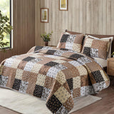 Winsome Quilted coverlet and pillowcovers set: Irresistibly Charming - Queen size - Front View