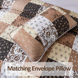 Winsome Quilted coverlet and pillowcovers set: Irresistibly Charming - Queen size - Rear View