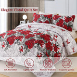 Youthful Quilted coverlet and pillowcovers set: Fresh and Modern - Queen size - Front View
