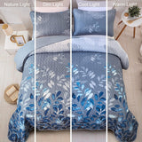 Nostalgic Quilted coverlet and pillowcovers set: Classic and Timeless - Queen size - Side View