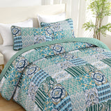 Exquisite Regal Purple 3 Pc Bedspread & Pillow Cover Set
