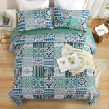 Exquisite Regal Purple 3 Pc Bedspread & Pillow Cover Set