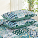 Exquisite Regal Purple 3 Pc Bedspread & Pillow Cover Set - Rear View