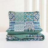 Exquisite Regal Purple 3 Pc Bedspread & Pillow Cover Set