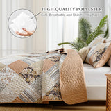 Transcendent Quilted bedspread and pillowcovers set: Elevated Comfort - Queen size - Side View