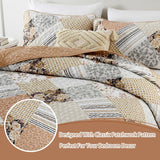 Transcendent Quilted bedspread and pillowcovers set: Elevated Comfort - Queen size - Rear View