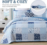 Charming Quilted coverlet and pillowcovers set: Timeless Appeal - Queen size - Side View