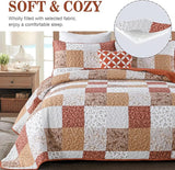 Queen Size Checkered Bedspread Set Vibrant Retro Pattern - Side View