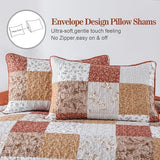 Queen Size Checkered Bedspread Set Vibrant Retro Pattern - Rear View