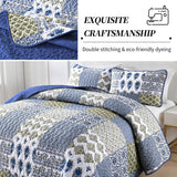 Gorgeous Quilted bedspread and pillowcovers set: Comfortable Elegance - Queen size - Side View