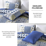 Gorgeous Quilted bedspread and pillowcovers set: Comfortable Elegance - Queen size - Top-Down View