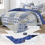Gorgeous Quilted bedspread and pillowcovers set: Comfortable Elegance - Queen size - Rear View