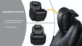 Recliner Lift Heat Massage Armchair Sofa Leather 2 Motor Chair Brown - Side View