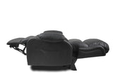 Recliner Lift Heat Massage Armchair Sofa Leather 2 Motor Chair Brown - Rear View