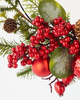 Modern Berry Ball Half Wreath 35cm