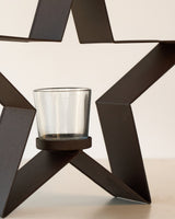 casa-verde-shaker-star-with-votive-rust-29-x-5-x-27cm - Front View