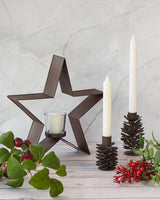 casa-verde-shaker-star-with-votive-rust-29-x-5-x-27cm - Side View