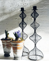 casa-verde-wire-candlestick-dakar-antique-rust-30cm - Front View