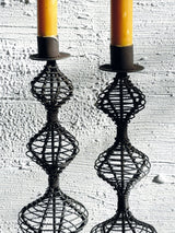 casa-verde-wire-candlestick-dakar-antique-rust-30cm - Side View