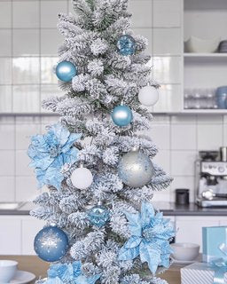Assorted Blue and Pink Ornaments Set - 42 Pieces