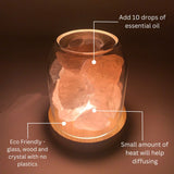 Aurora Crystal Diffuser - Rose Quartz - Side View