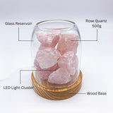 Aurora Crystal Diffuser - Rose Quartz - Top-Down View