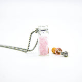 Gift Box - Crystal Bottle (Rose Quartz) + Purify Oil Blend - 45-Degree Angle