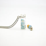 Gift Box - Crystal Bottle (Aquamarine) + Purify Oil Blend - 45-Degree Angle