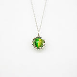 Gift Box - Aroma Necklace White Gold - Planet Aurum Verdant (Gold Green) + Purify Oil Blend