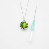Gift Box - Aroma Necklace White Gold - Planet Aurum Verdant (Gold Green) + Purify Oil Blend