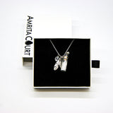 Gift Box - Crystal Bottle (Clear Quartz) + Purify Oil Blend - Side View