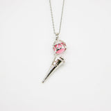 Gift Box - Cone White Gold Aroma Necklace + Purify Oil Blend - Rear View